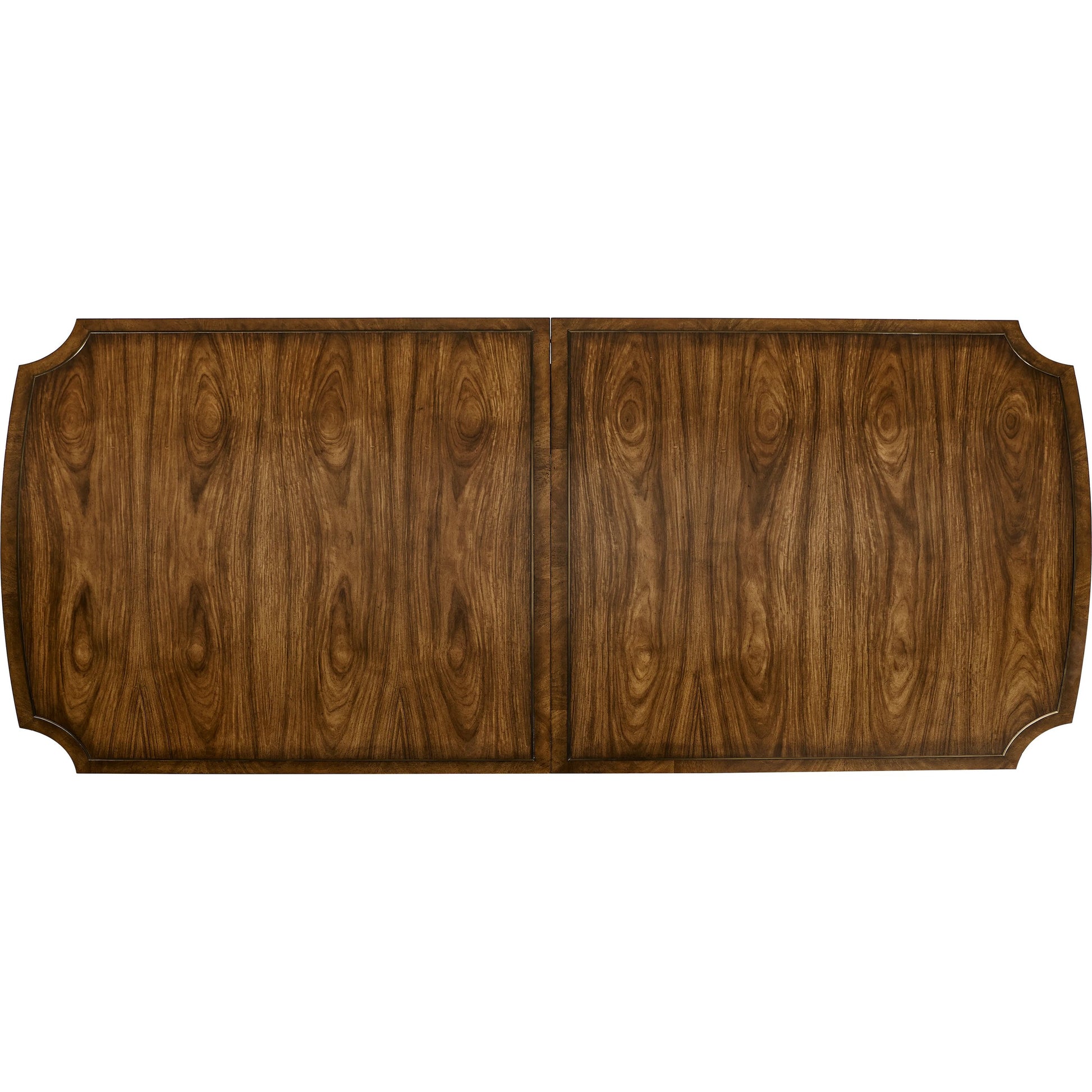 Viceroy Rectangular Dining Table by Jonathan Charles in viceroy brown santos. Made from local mahogany, brass, santos rosewood crown veneer in a traditional style.