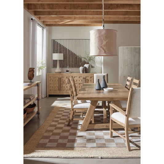 Vineyard Row Rectangle Dining Table with Two 20-inch Leaves by Hooker Furniture in light wood and sonoma. Made from unique in a unique style.