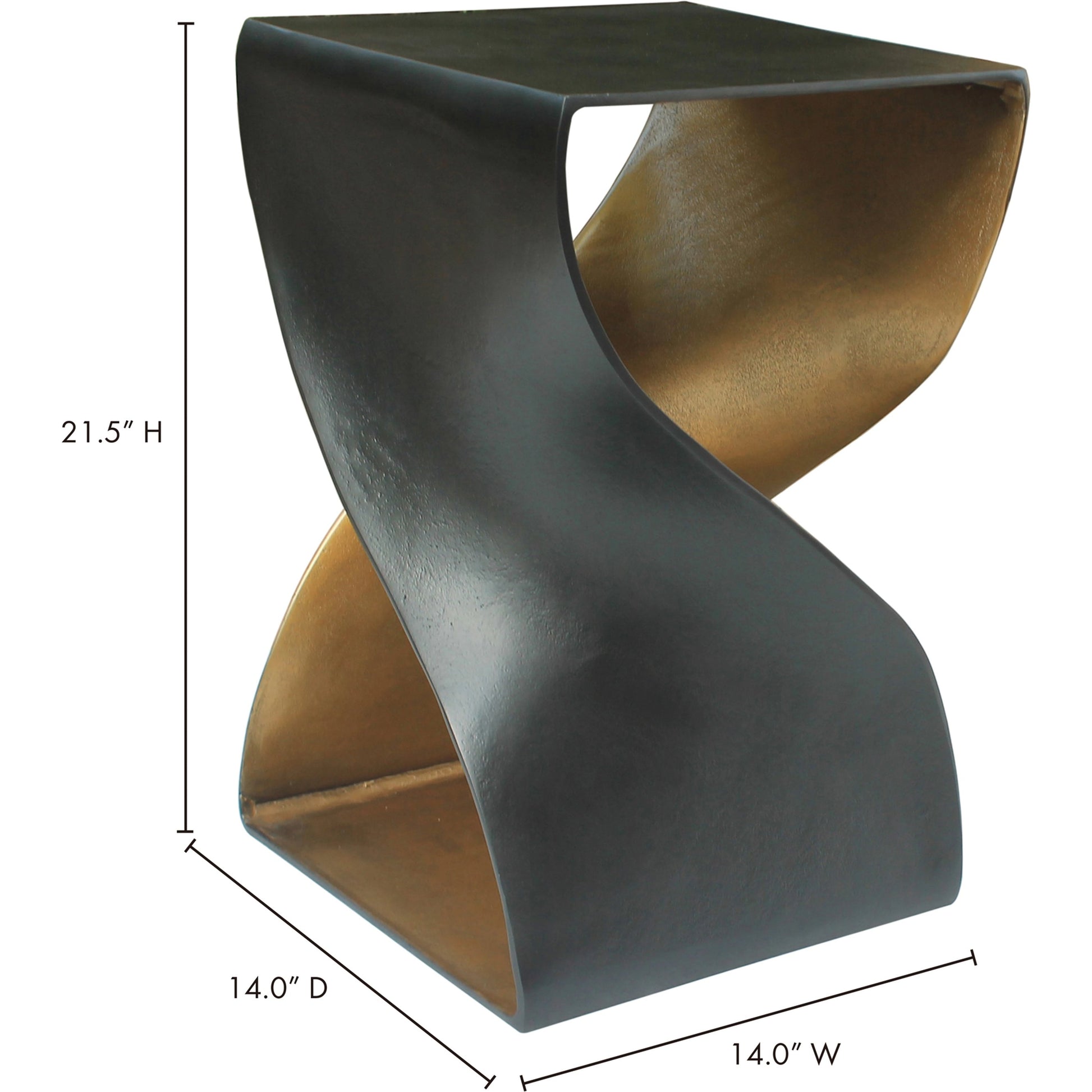 Twist Accent Table by Moe's Home Collection. Made from aluminum in a modern style.