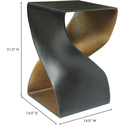 Twist Accent Table by Moe's Home Collection. Made from aluminum in a modern style.