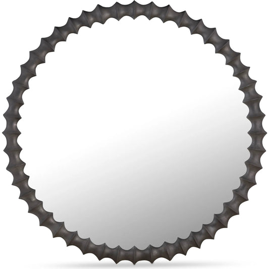 Whitby Mirror by Moe's Home Collection. Made from mirrored glass, cast aluminum, mdf backing, iron in a unique style.