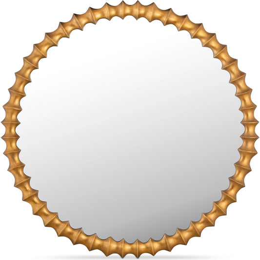 Whitby Mirror by Moe's Home Collection. Made from mirrored glass, cast aluminum, mdf backing, iron in a unique style.