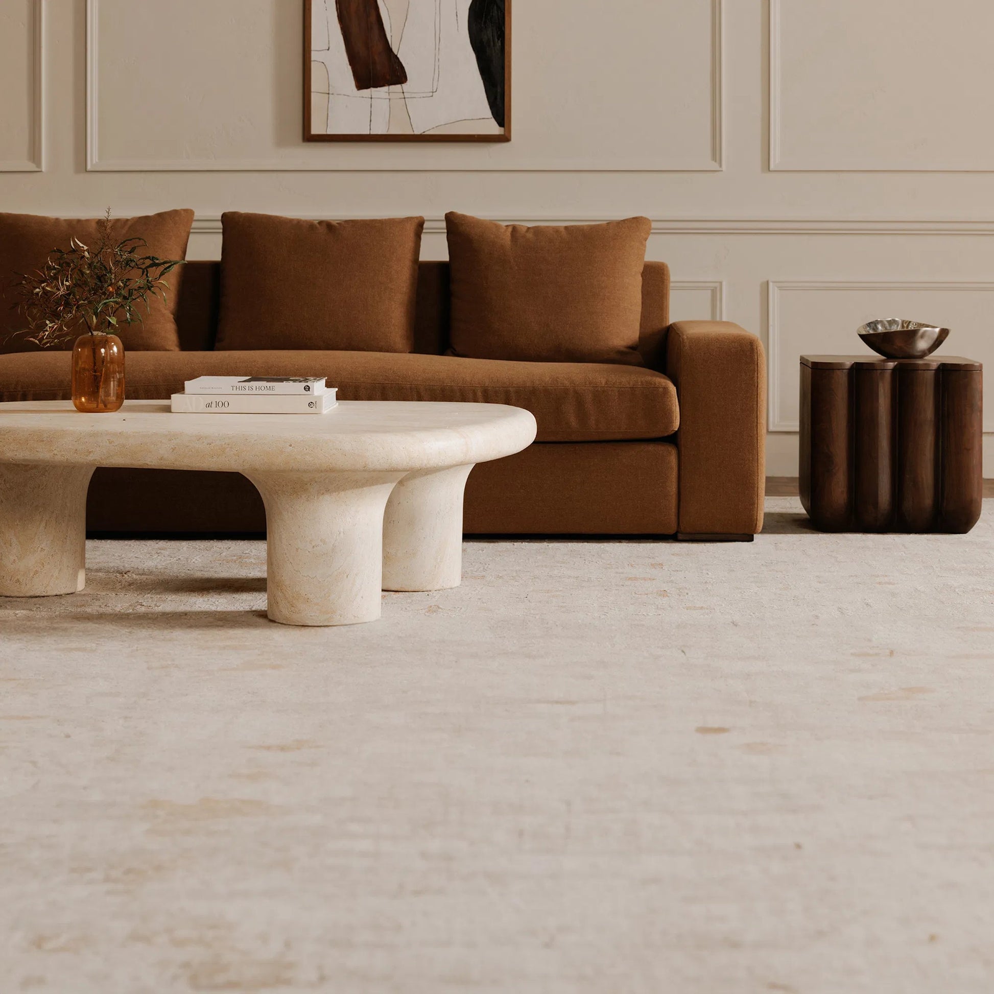 Forde Decorative Bowl by Moe's Home Collection in silver. Made from aluminium in a modern style.