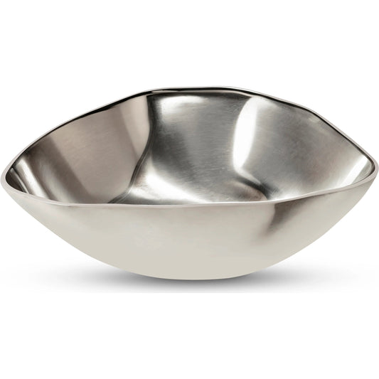 Forde Decorative Bowl by Moe's Home Collection in silver. Made from aluminium in a unique style.