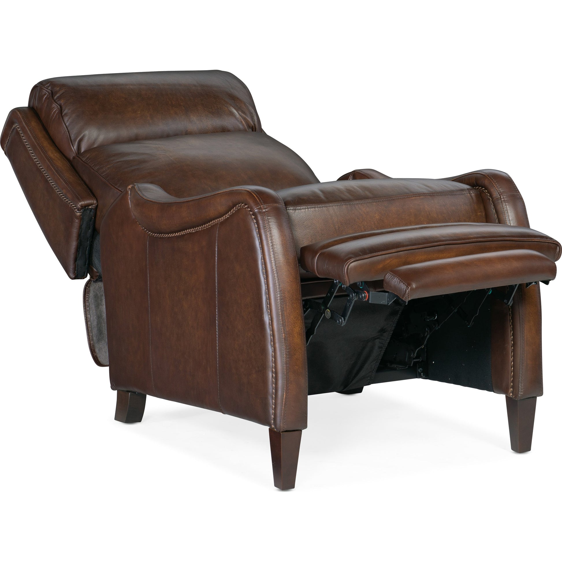 Stark Recliner by Hooker Furniture in brindisi trinita. Made from leather in a traditional style.