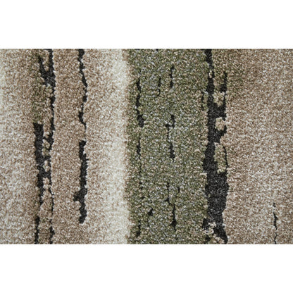 Gilmore Stripes GIL39UQF Rug by Feizy in ivory, gray, green. Made from polypropylene in a unique style.