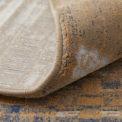 Clio Rug - 39K4F by Feizy in blue, orange, gray. Made from polypropylene, polyester in a unique style.