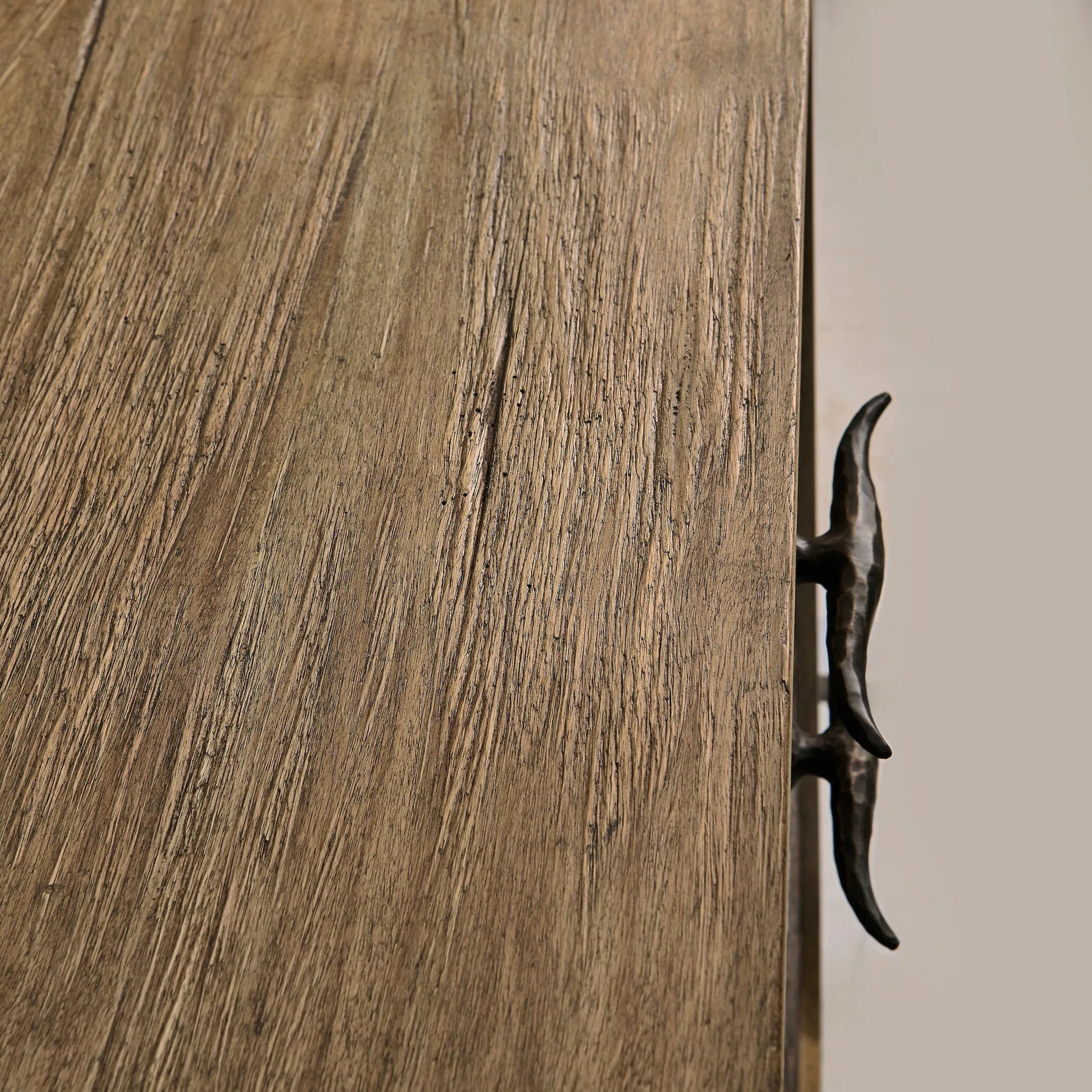 Stone Ridge Marble Credenza by Jonathan Charles in tully light acacia. Made from acacia in a modern style.
