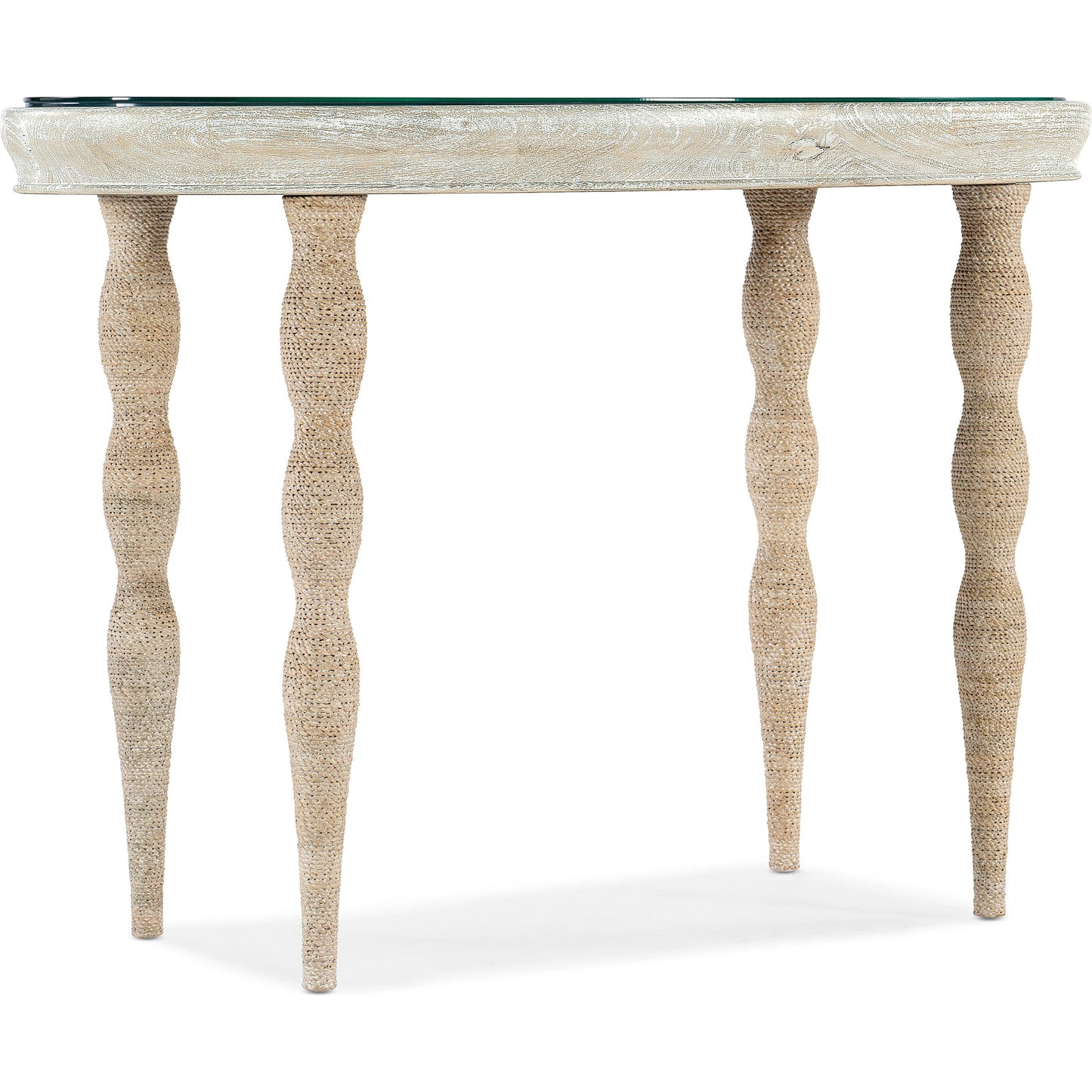 001 SI-1900877 | Primary Silo | Serenity Shoal Writing Desk by Hooker Furniture in surf. Made from oak veneers, rope, printed glass in a cottage & farmhouse style.