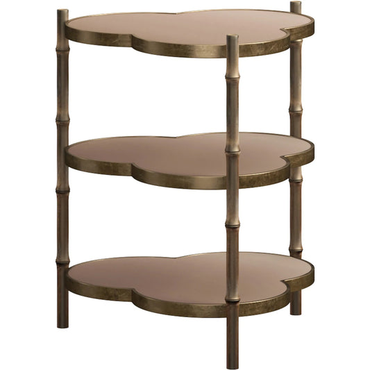 Eave Accent Table by A.R.T. Furniture in burnished gold, bronze. Made from poplar, parawood solids, walnut veneer in a unique style.
