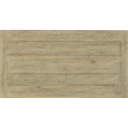 Surfrider Nightstand by Hooker Furniture in driftwood. Made from pecan veneers, felt panel, self-closing undermount drawer guides, solid-wood edge top in a cottage & farmhouse style.