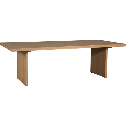 Koshi Dining Table by Moe's Home Collection in sandblasted amber oak. Made from solid oak in a modern style.