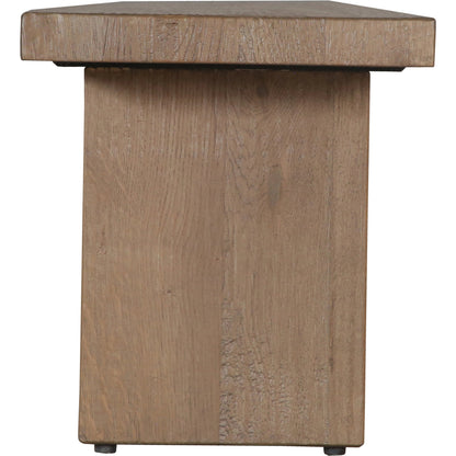 Koshi Bench by Moe's Home Collection in sandblasted amber oak. Made from solid oak in a modern style.
