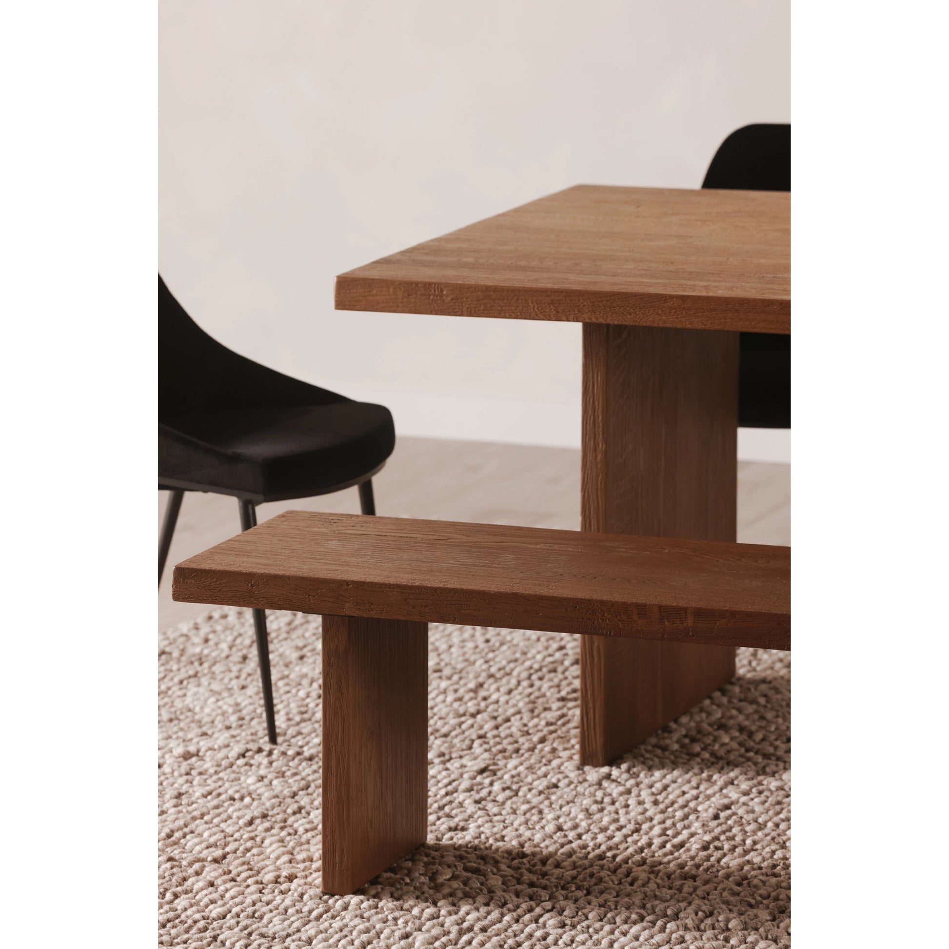Koshi Bench by Moe's Home Collection in sandblasted amber oak. Made from solid oak in a modern style.