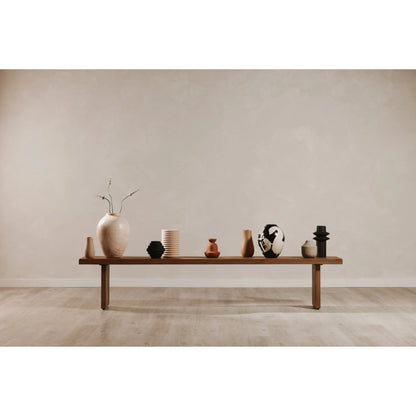 Koshi Bench by Moe's Home Collection in sandblasted amber oak. Made from solid oak in a modern style.