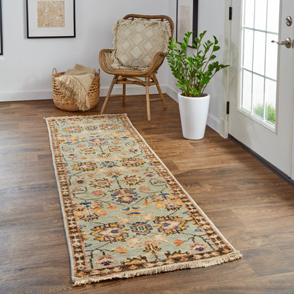 Carrington Traditional Oriental Rug - 6503F by Feizy in gray, gold, red. Made from wool in a unique style.