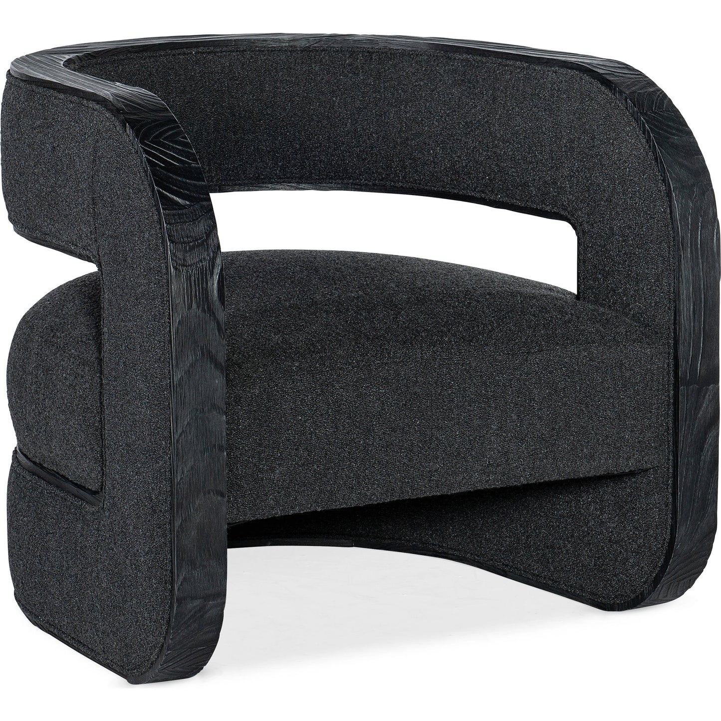 001 SI-1959542 | Primary Silo | Burke Accent Chair by Hooker Furniture in wolf ebony and charred black. Made from pine veneers, fabric in a modern style.