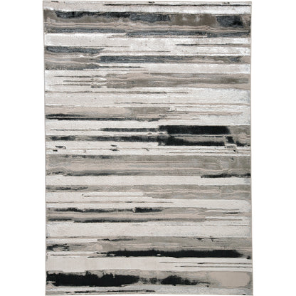 Micah Rug - 3049F by Feizy in silver, gray, black. Made from polyester, polypropylene in a unique style.