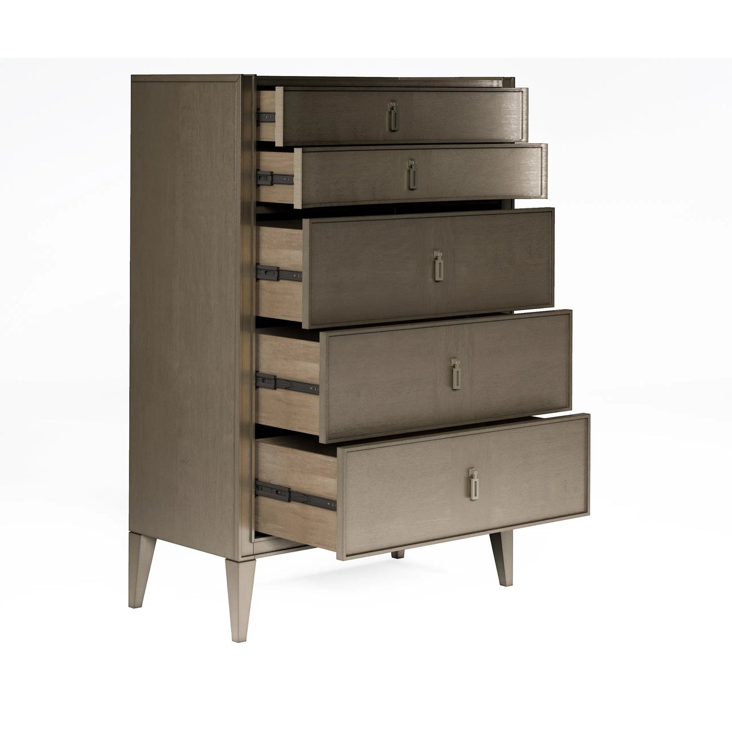 003 SI-2334434 | Additional Silo | Cove Drawer Chest by A.R.T. Furniture in grey and mica. Made from rubberwood solids, primavera veneers, metal in a transitional style.