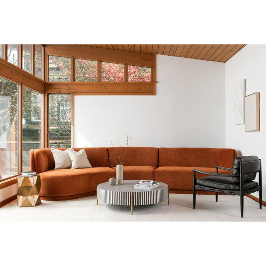 Turner Chair by Moe's Home Collection in black. Made from ash wood frame, top-grain buffalo leather, foam cushion with a feather wrap in a modern style.