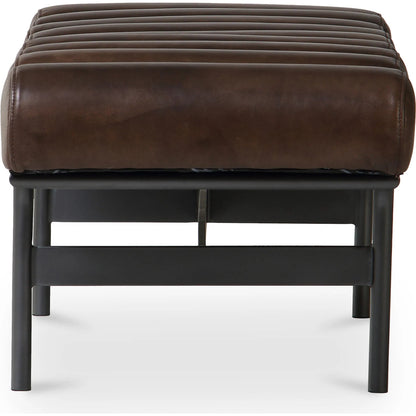 Harrison Bench by Moe's Home Collection. Made from upholstery: top, grain buffalo leather, iron frame in a traditional style.