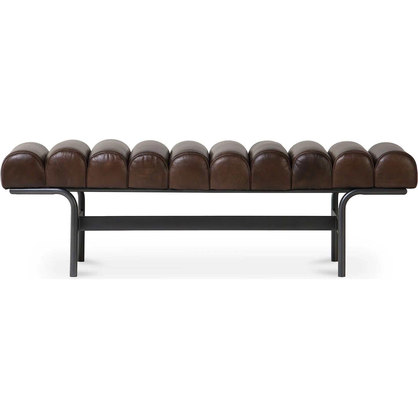 006 SI-2253769 | Additional Silo | Harrison Bench by Moe's Home Collection. Made from upholstery: top, grain buffalo leather, iron frame in a traditional style.
