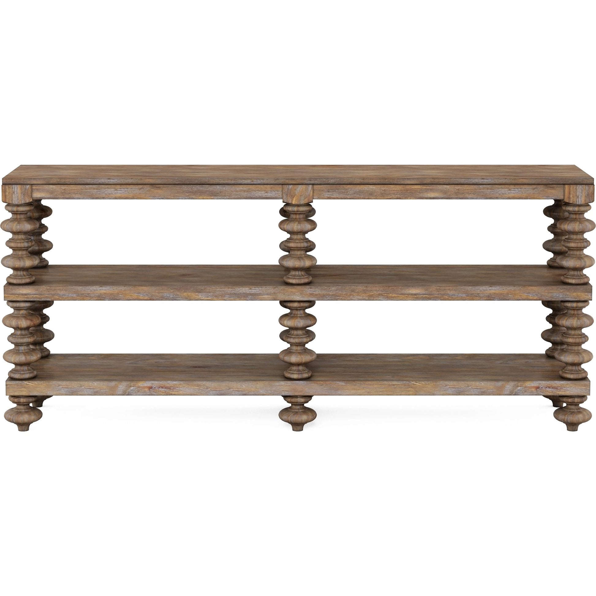 Architrave Console Table by A.R.T. Furniture in almond. Made from pine solids and veneer in a traditional style.