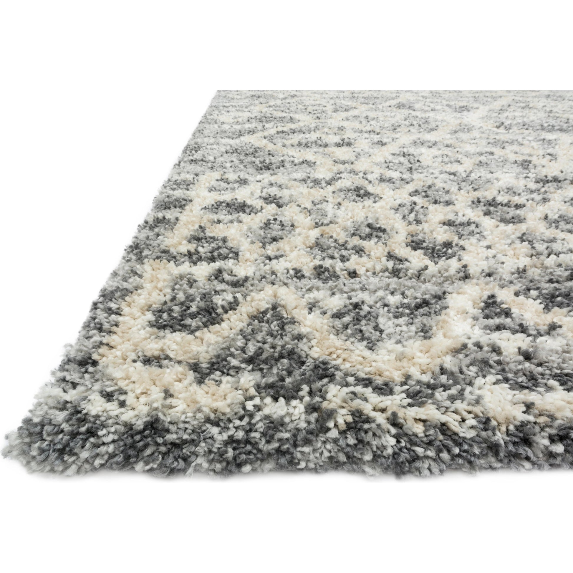 Quincy QC-02 Rug by Loloi in graphite, beige. Made from 100% polypropylene in a eclectic & global style.
