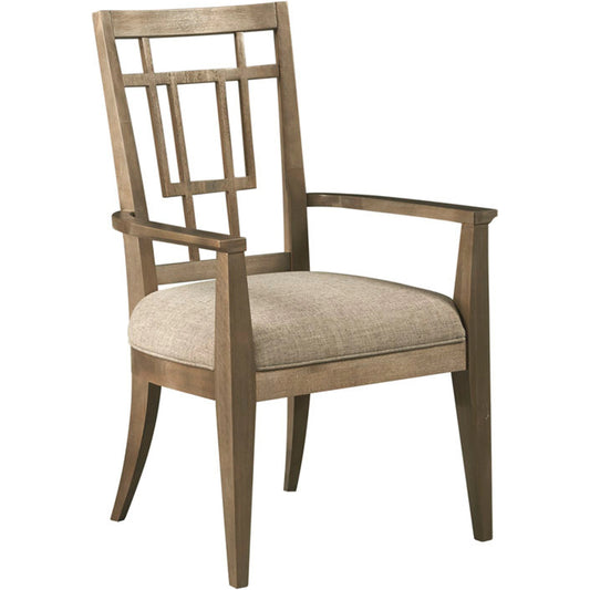 Woodwright Rohe Arm Chair (Set of 2) by A.R.T. Furniture in lloyd brown. Made from parawood solids, quarter sawn white oak veneer in a modern style.