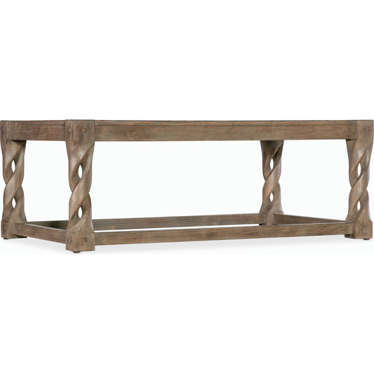 001 SI-2185826 | Primary Silo | Commerce & Market Jack O'bein Cocktail Table by Hooker Furniture in medium wood and medium wood finish. Made from pine veneers in a modern style.