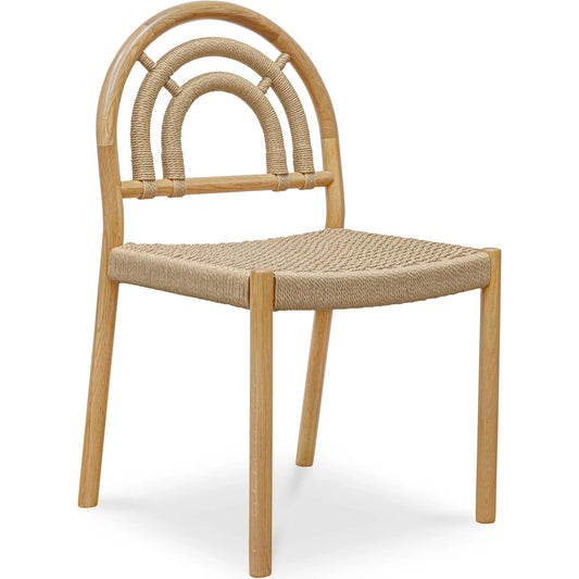 Avery Dining Chair by Moe's Home Collection in natural. Made from solid oak, paper rope in a unique style.