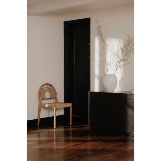 Avery Dining Chair by Moe's Home Collection in natural. Made from solid oak, paper rope in a unique style.