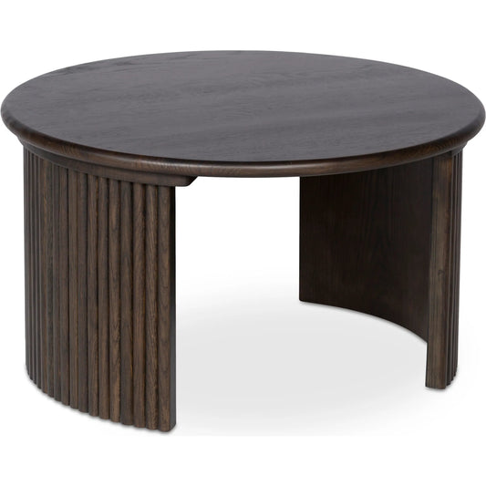 Penny Coffee Table by Moe's Home Collection. Made from solid oak tabletop, oak veneer over plywood base in a unique style.
