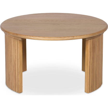 Penny Coffee Table by Moe's Home Collection in brown and brown oak. Made from solid oak tabletop, oak veneer over plywood base in a traditional style.