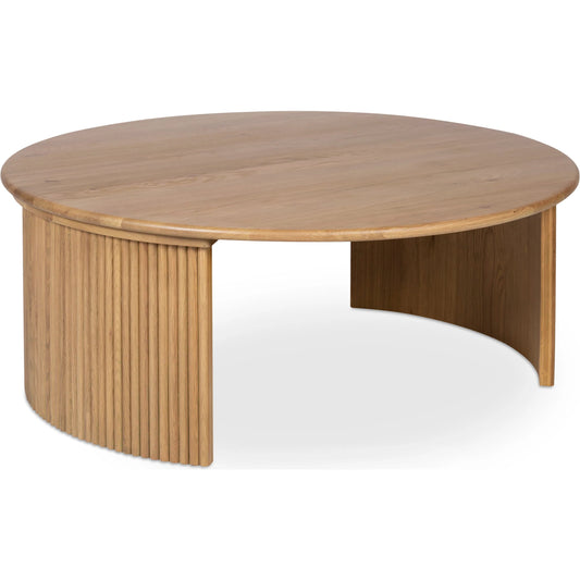 Penny Coffee Table by Moe's Home Collection. Made from solid oak tabletop, oak veneer over plywood base in a unique style.