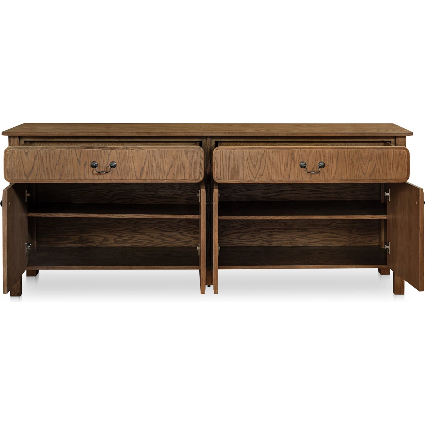 003 SI-2367933 | Additional Silo | Caroline Sideboard by Moe's Home Collection in warm brown. Made from solid oak frame, oak veneer over mdf side panel, drawer in a transitional style.