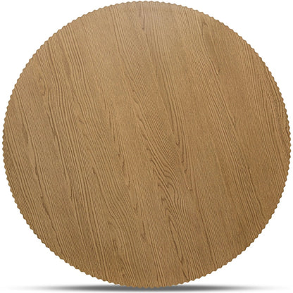 Leigh Coffee Table by Moe's Home Collection in brown and brown - md-2077. Made from solid oak edge, oak veneer over mdf top, plywood, adjustable glide in a transitional style.