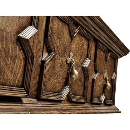 Country Farmhouse Tudor Style Dark Oak Buffet by Jonathan Charles in brown and dark brown tudor oak. Made from oak in a traditional style.