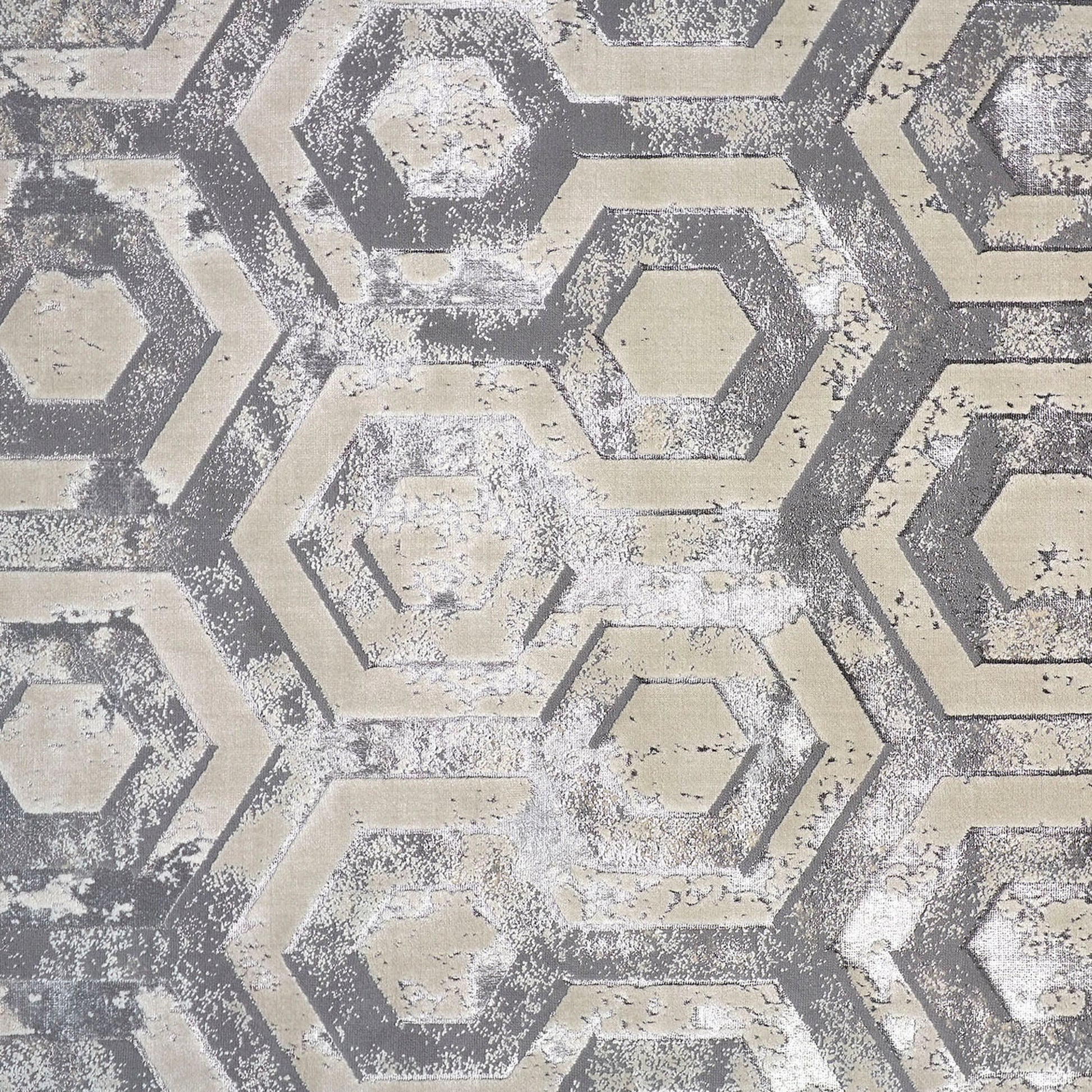 Micah Rug - 3046F by Feizy in gray, taupe, silver. Made from polyester, polypropylene in a unique style.