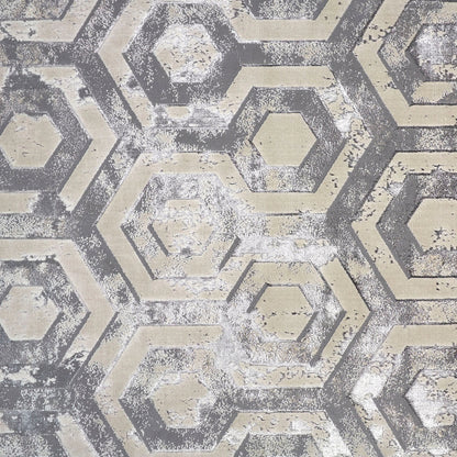 Micah Rug - 3046F by Feizy in gray, taupe, silver. Made from polyester, polypropylene in a unique style.