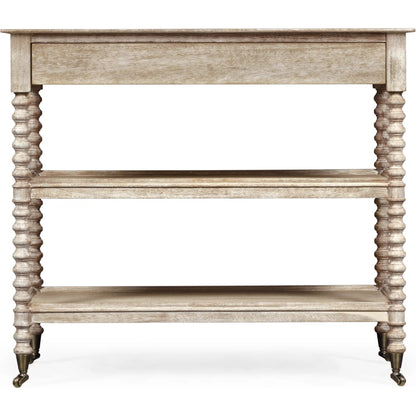 Tormarton End Table by Jonathan Charles in grey and washed acacia. Made from acacia in a transitional style.