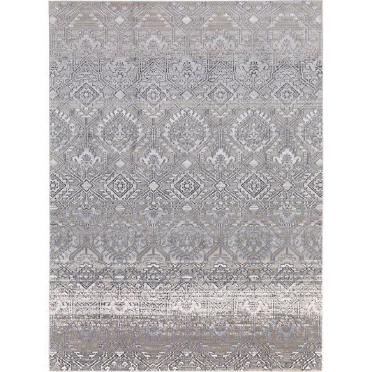 Macklaine Transitional Rug - 39LGF by Feizy in ivory, silver, black. Made from polyester, polypropylene in a unique style.