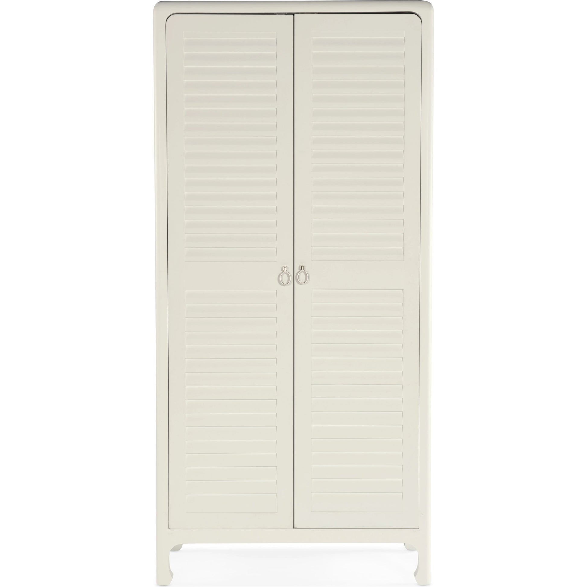 Serenity Cape May Wardrobe by Hooker Furniture in shell, champagne. Made from maple veneers in a modern style.