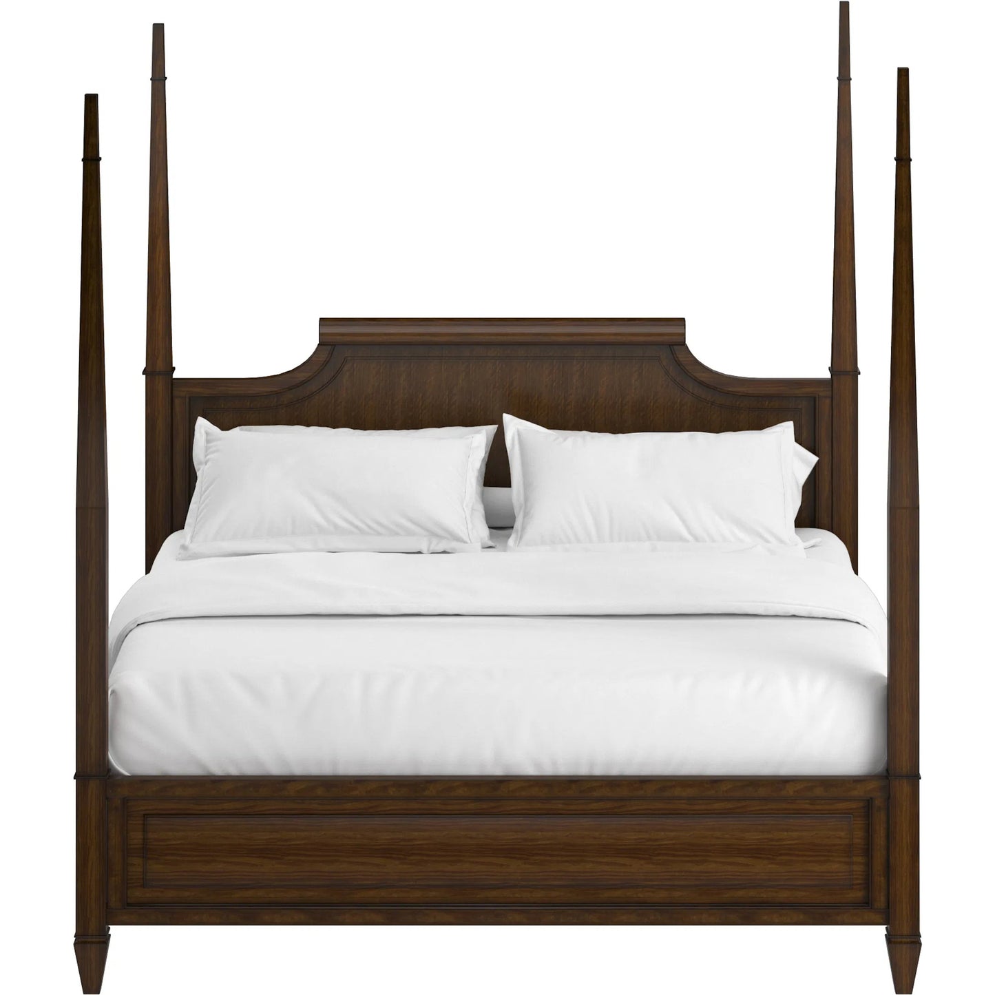 003 SI-2447929,SI-2447930 | Additional Silo | Eave Panel Bed by A.R.T. Furniture in hazelnut. Made from poplar, parawood solids, walnut veneer in a traditional style.
