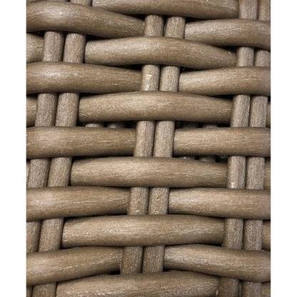 Coronado Outdoor Swivel Rocker in Canvas Flax by Sunset West in driftwood. Made from resin wicker in a modern style.