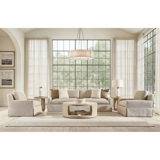 Sutton Fabric Sofa by Bernhardt in white, cream. Made from fabric in a unique style.