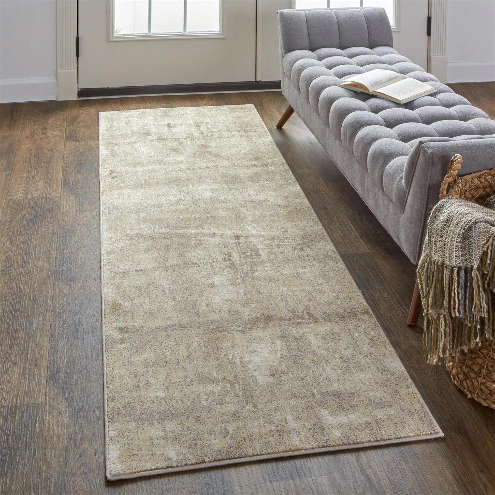Parker Transitional Rug - 3701F by Feizy in tan, ivory, brown. Made from viscose, polyester in a unique style.