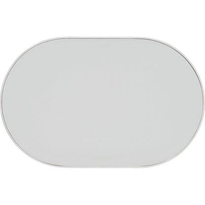 Melange On the Bright Side Oval End Table by Hooker Furniture in white textured. Made from glass, metal, resin in a traditional style.