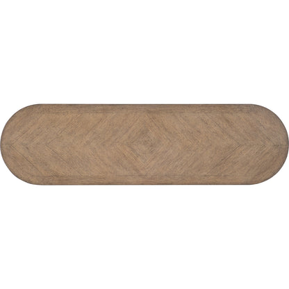 Melange Arbor Credenza by Hooker Furniture in medium wood. Made from oak veneers, canvas crackle in a modern style.