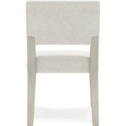 Tempo Side Chair by Bernhardt in white. Made from fabric, wood in a unique style.